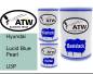 Preview: Hyundai, Lucid Blue Pearl, U3P: 500ml Lackdose + 500ml Klarlack + 250ml Härter - Set, von ATW Autoteile West.
